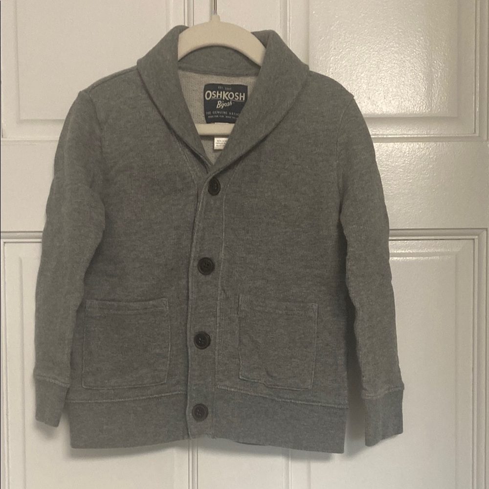 OshKosh B'gosh Gray Button-Up Cardigan
